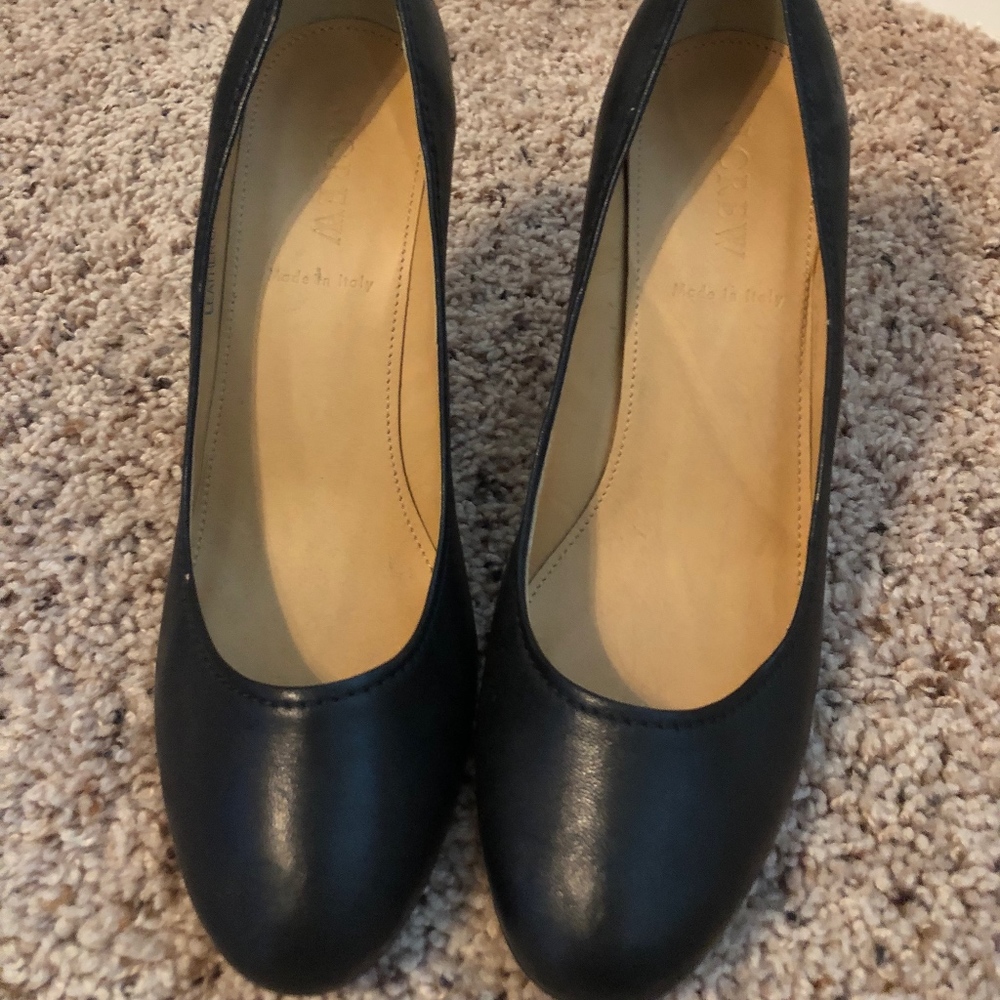 Timeless leather J.Crew Mona pump/heels 7.5